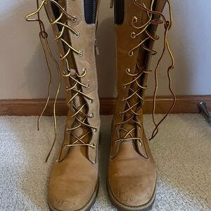 Timberland Women's Tan Lace-Up Boots